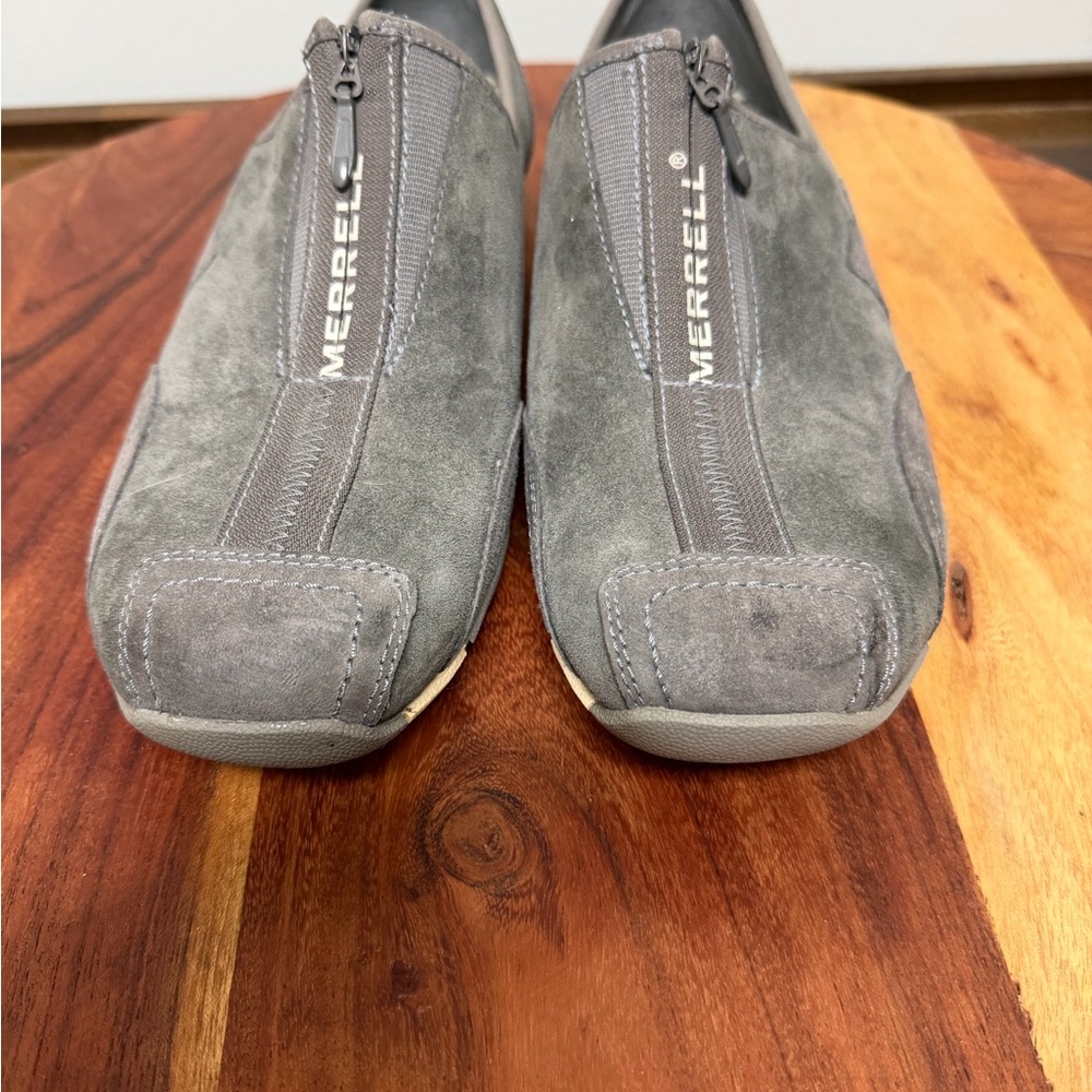 Merrell Barrado Gray Leather Walking Outdoor Shoes Women Size 9.5 - Picture 9 of 10